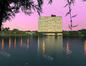 湖边大楼Blender模型