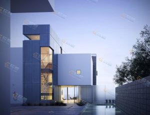 现代时尚简约创意别墅建筑Blender模型