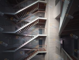 现代公寓大楼Blender模型