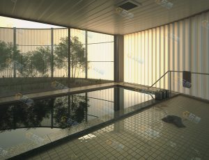 室内别墅游泳池Blender模型