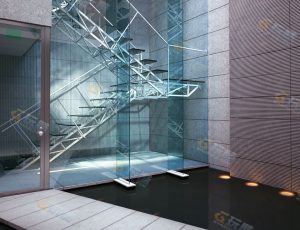 现代大楼走廊通道Blender模型