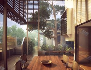 现代小洋房Blender模型