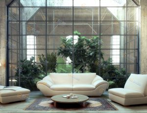 老式装修风大客厅Blender模型