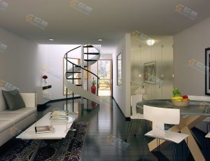 复式客厅Blender模型