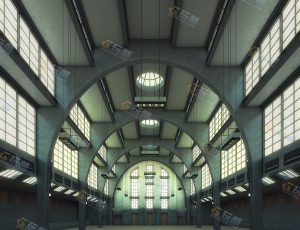 欧式礼堂Blender模型