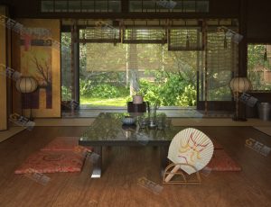 日本传统客厅Blender模型