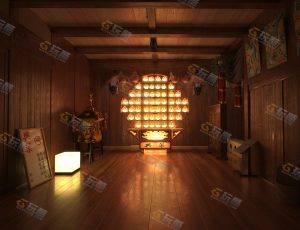 日本祭拜神社Blender模型