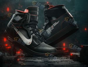 时尚运动鞋展示科技场景C4D模型