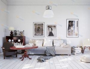 个性装扮客厅Blender模型