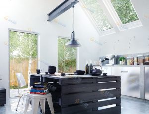 现代宽敞大厨房Blender模型