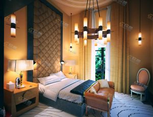 豪华装修卧室Blender模型