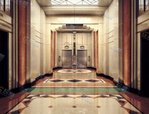 酒店电梯口Blender模型