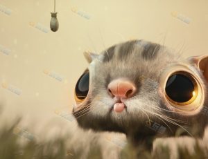 草丛里的可爱猫头Blender工程源文件