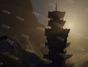 荒山寺庙Blender模型