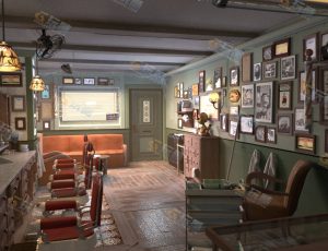 老式理发店Blender模型