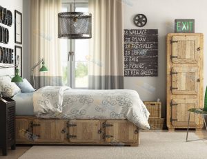 现代创意装饰风卧室Blender模型