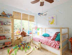 小孩儿童房间卧室Blender模型