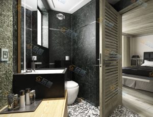 酒店浴室Blender模型