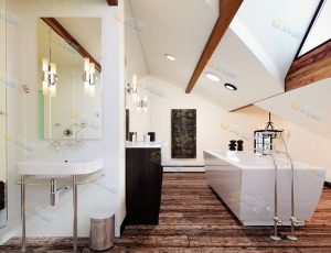 宽敞大浴室Blender模型