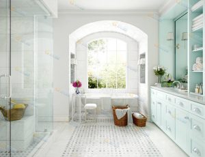 居家宽敞大浴室Blender模型