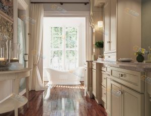 欧式装修风浴室Blender模型