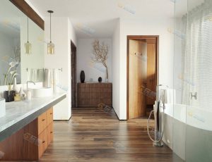 普通风格浴室Blender模型