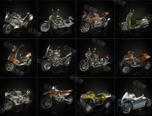 机车摩托车合辑Blender模型