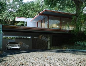 林中气派大别墅Blender模型