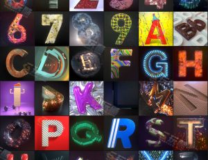 创意数字字母场景合辑1——Blender工程源文件