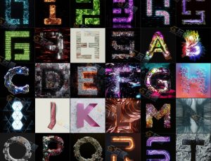 创意数字字母场景合辑3——Blender工程源文件