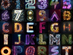 创意数字字母场景合辑2——Blender工程源文件