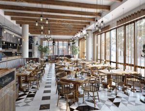 北欧装修风餐厅Blender模型