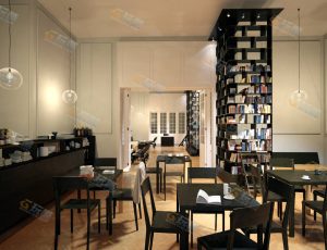 大型图书馆Blender模型