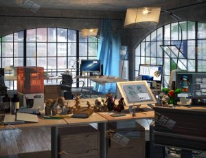 动漫设计工作室Blender模型