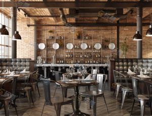 高级高档西餐厅Blender模型