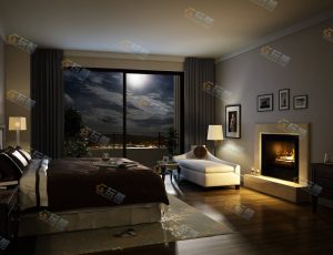 江景房卧室Blender模型