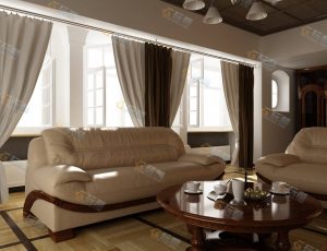 经典商务风格客厅Blender模型