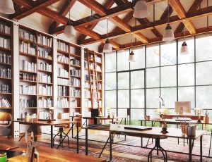 宽敞图书馆Blender模型