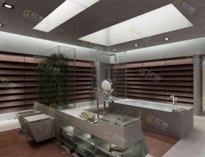 宽敞洗浴室厅Blender模型