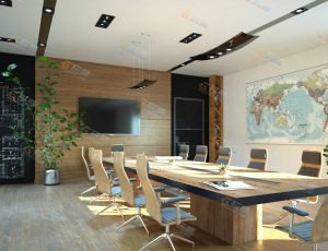 普通小型开会室Blender模型