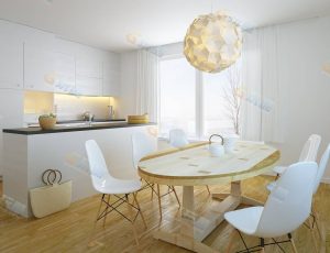 日式清新装修风格客厅Blender模型