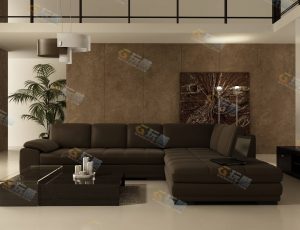 商务风客厅Blender模型