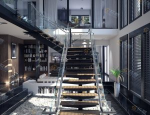 时尚复式精装修套房Blender模型