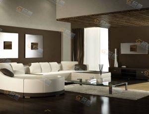 时尚简约居家客厅Blender模型