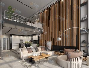 时尚宽敞套房Blender模型