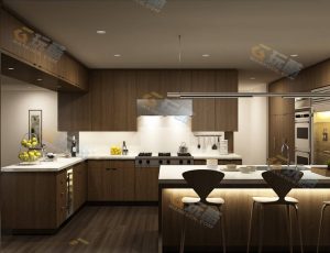 温馨大厨房Blender模型