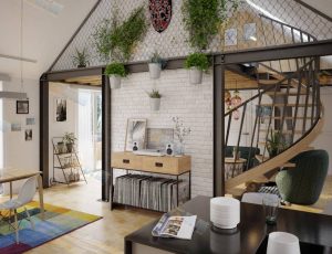 温馨居家楼中楼套房Blender模型