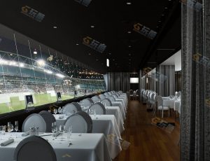 足球场餐厅Blender模型