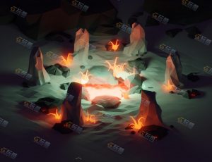 low poly低多边形卡通场景11-Blender工程源文件