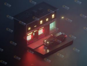 low poly低多边形卡通场景29-Blender工程源文件